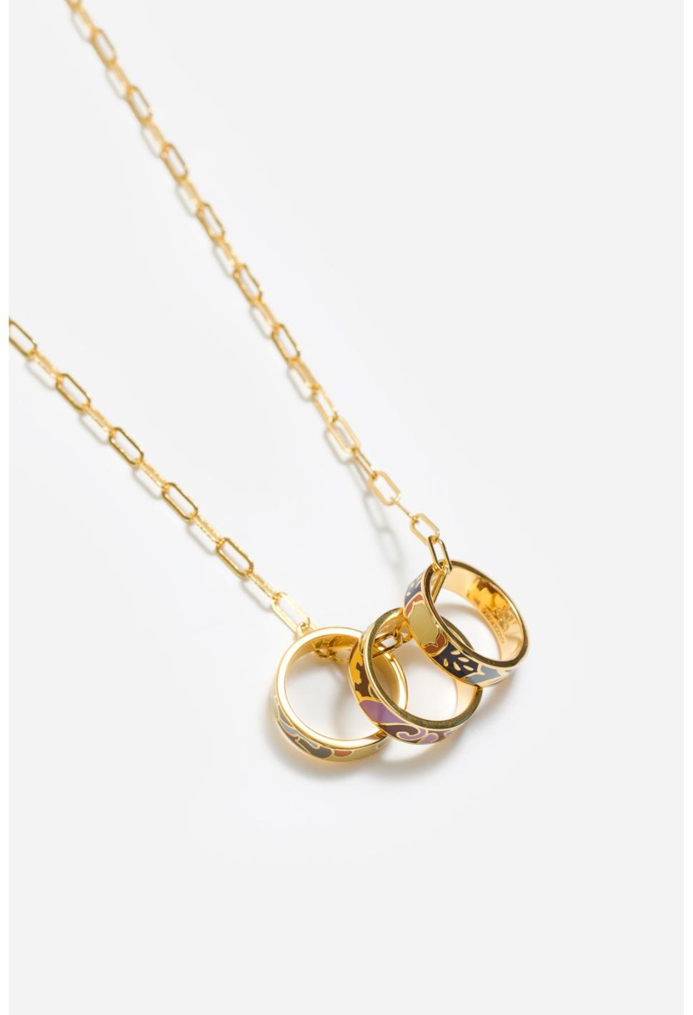 Women Jewelry | Johnny Was Sandalwood 3 Ring Necklace Sandalwood