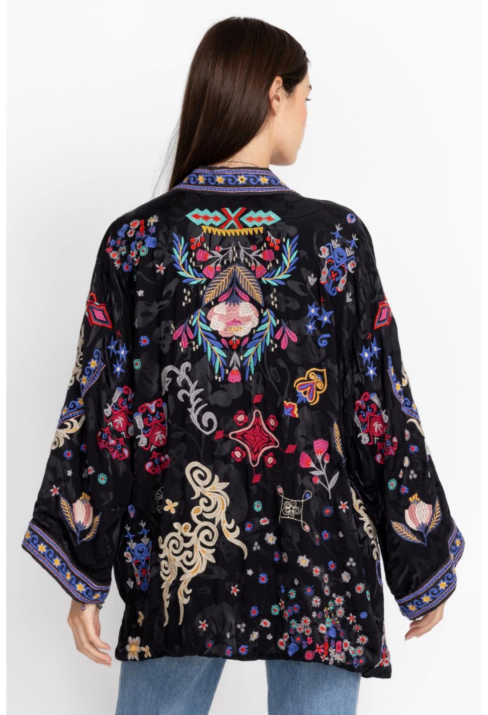 Women Kimonos | Johnny Was Elletra Kimono Reversible Black