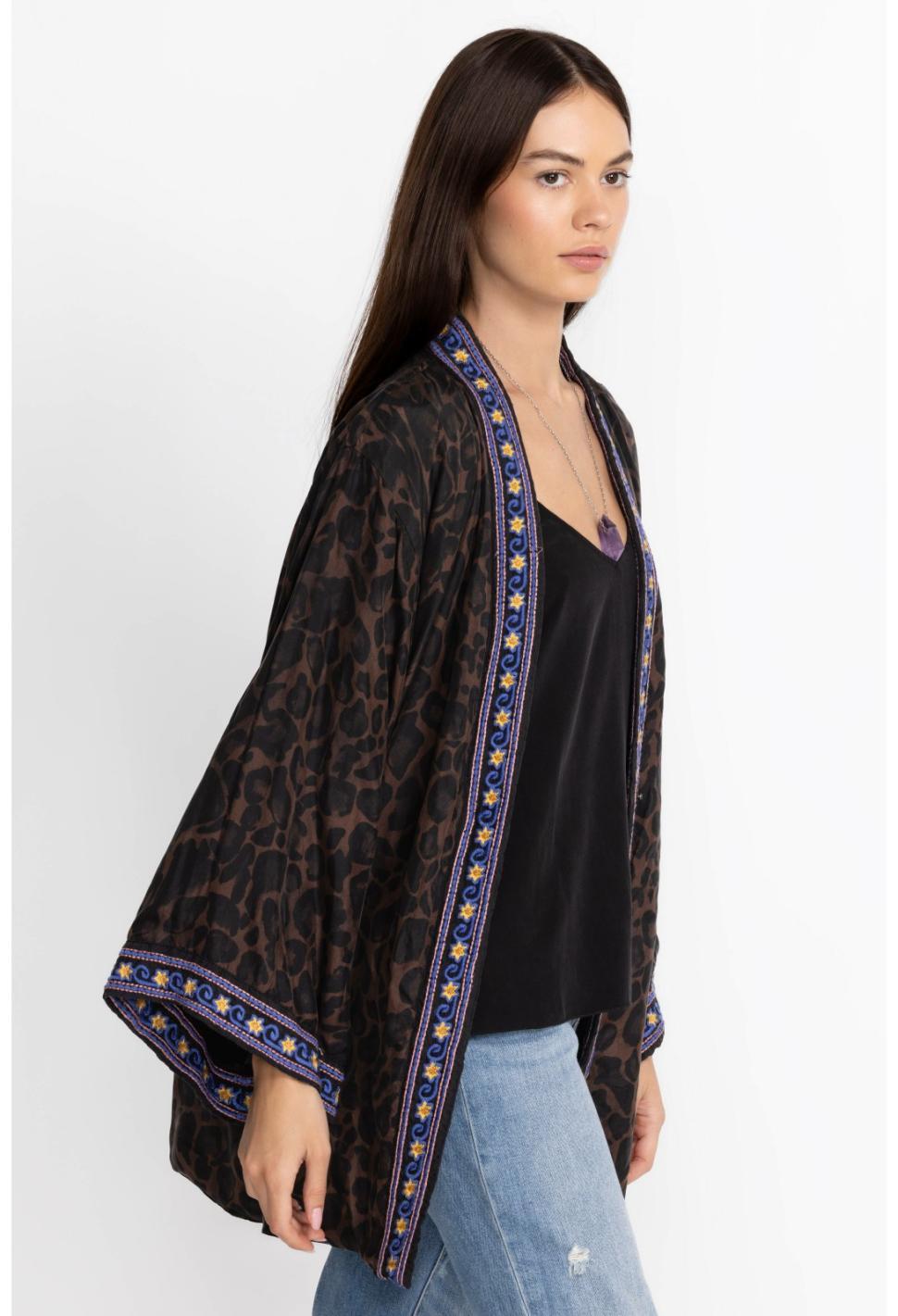 Women Kimonos | Johnny Was Elletra Kimono Reversible Black