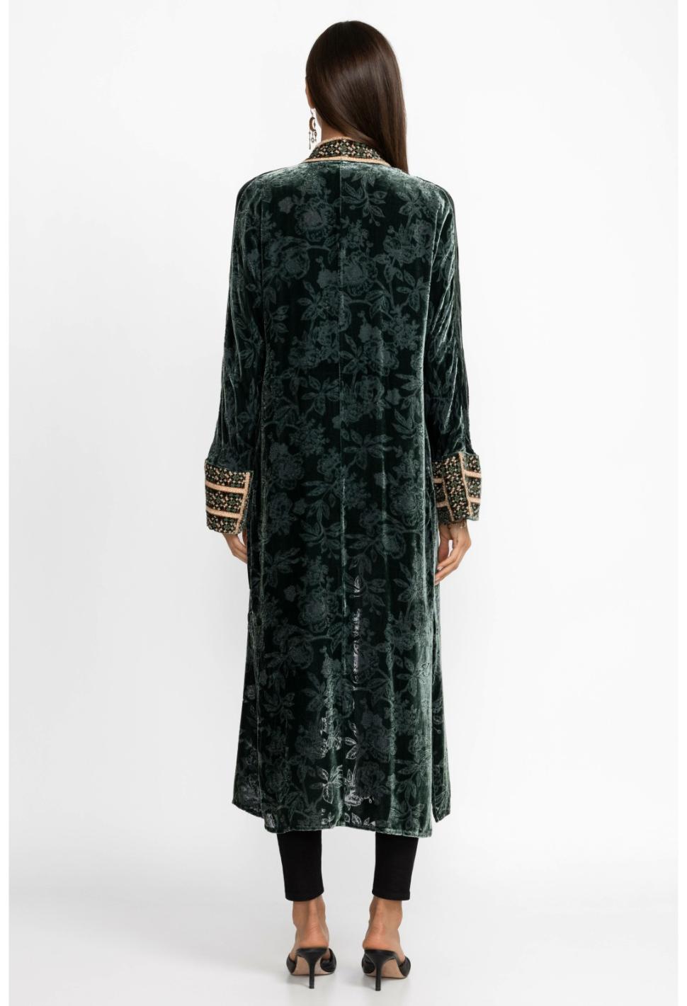 Women Kimonos | Johnny Was Natalia Silk Kimono Emerald Green