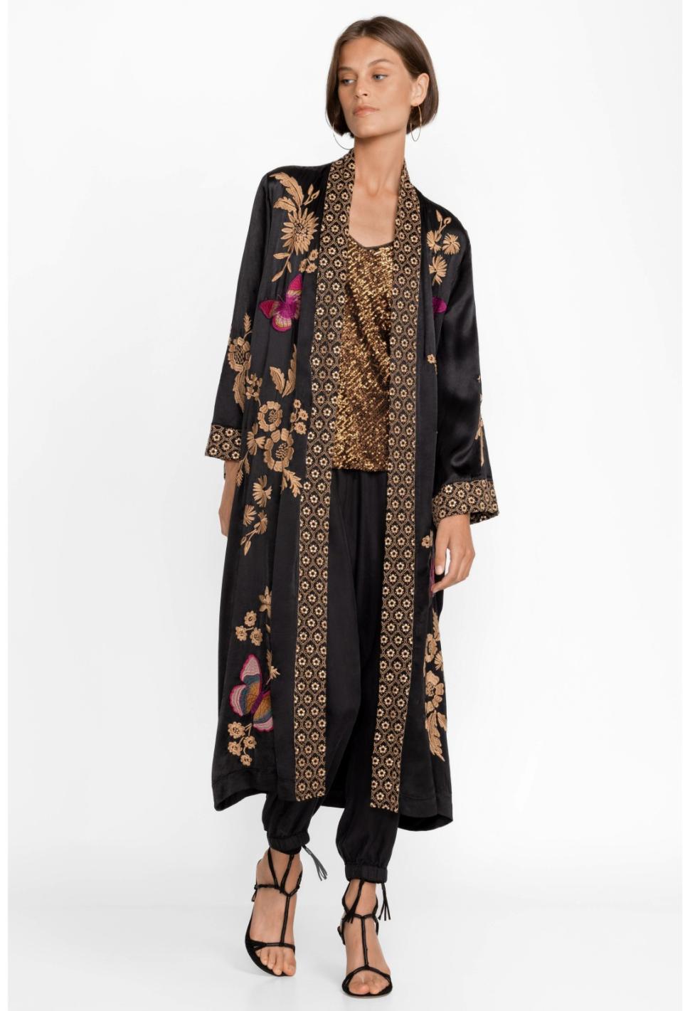 Women Kimonos | Johnny Was Nova Kimono Coat Black