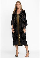 Women Kimonos | Johnny Was Queen Silk Kimono Black
