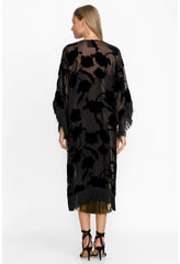 Women Kimonos | Johnny Was Queen Silk Kimono Black