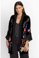 Women Kimonos | Johnny Was Sandra Wide Cuff Velvet Kimono Black