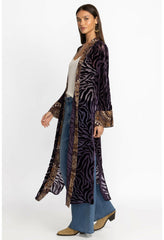 Women Kimonos | Johnny Was Twilight Silk Kimono Eggplant