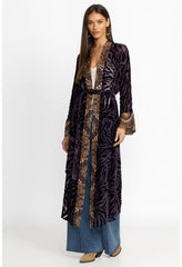 Women Kimonos | Johnny Was Twilight Silk Kimono Eggplant