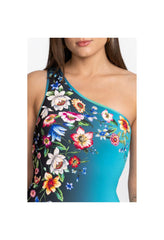 Women One-Pieces | Johnny Was Ombre Garden One Shoulder Swimsuit Ombre Garden
