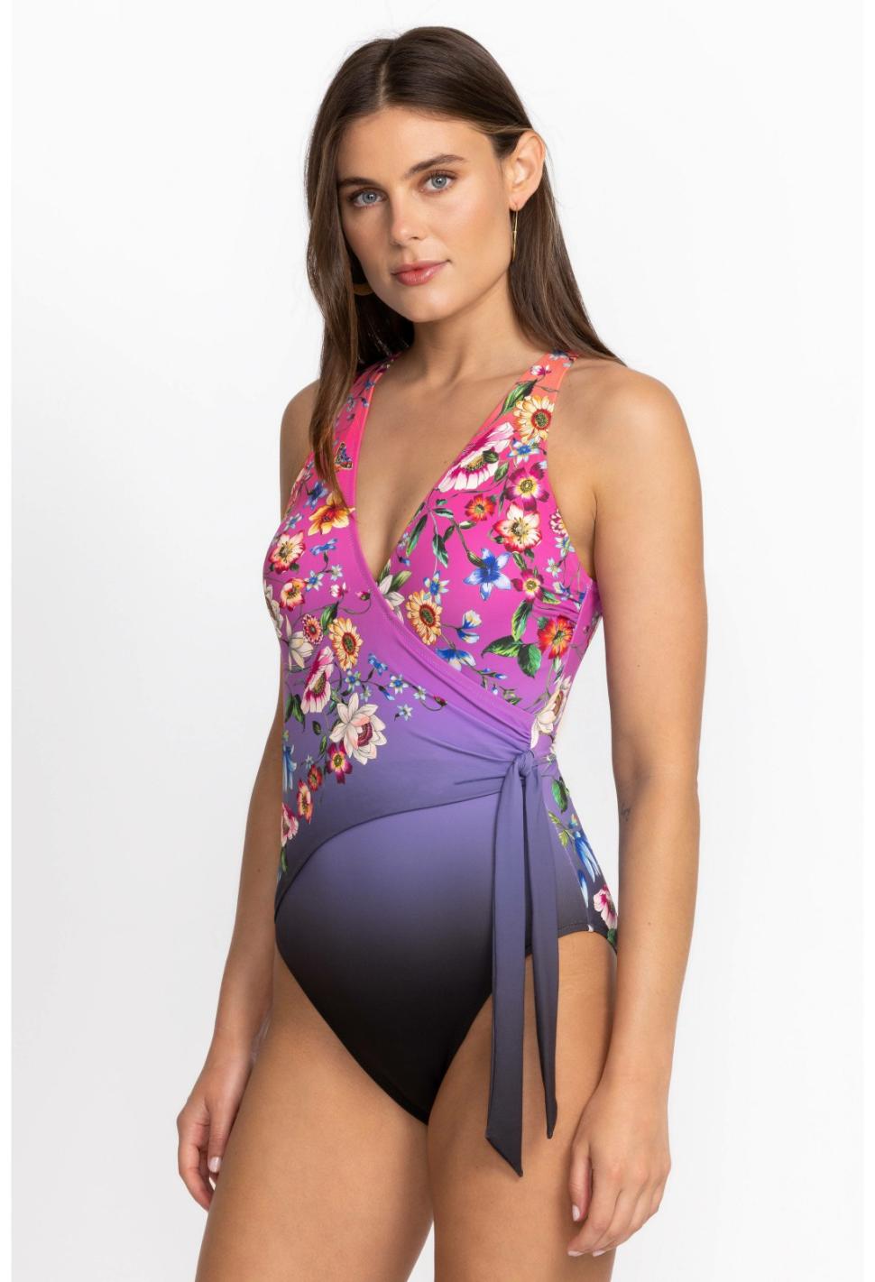 Women One-Pieces | Johnny Was Ombre Garden Wrap One Piece Ombre Garden