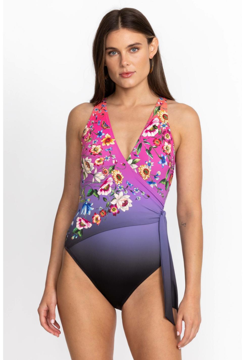 Women One-Pieces | Johnny Was Ombre Garden Wrap One Piece Ombre Garden