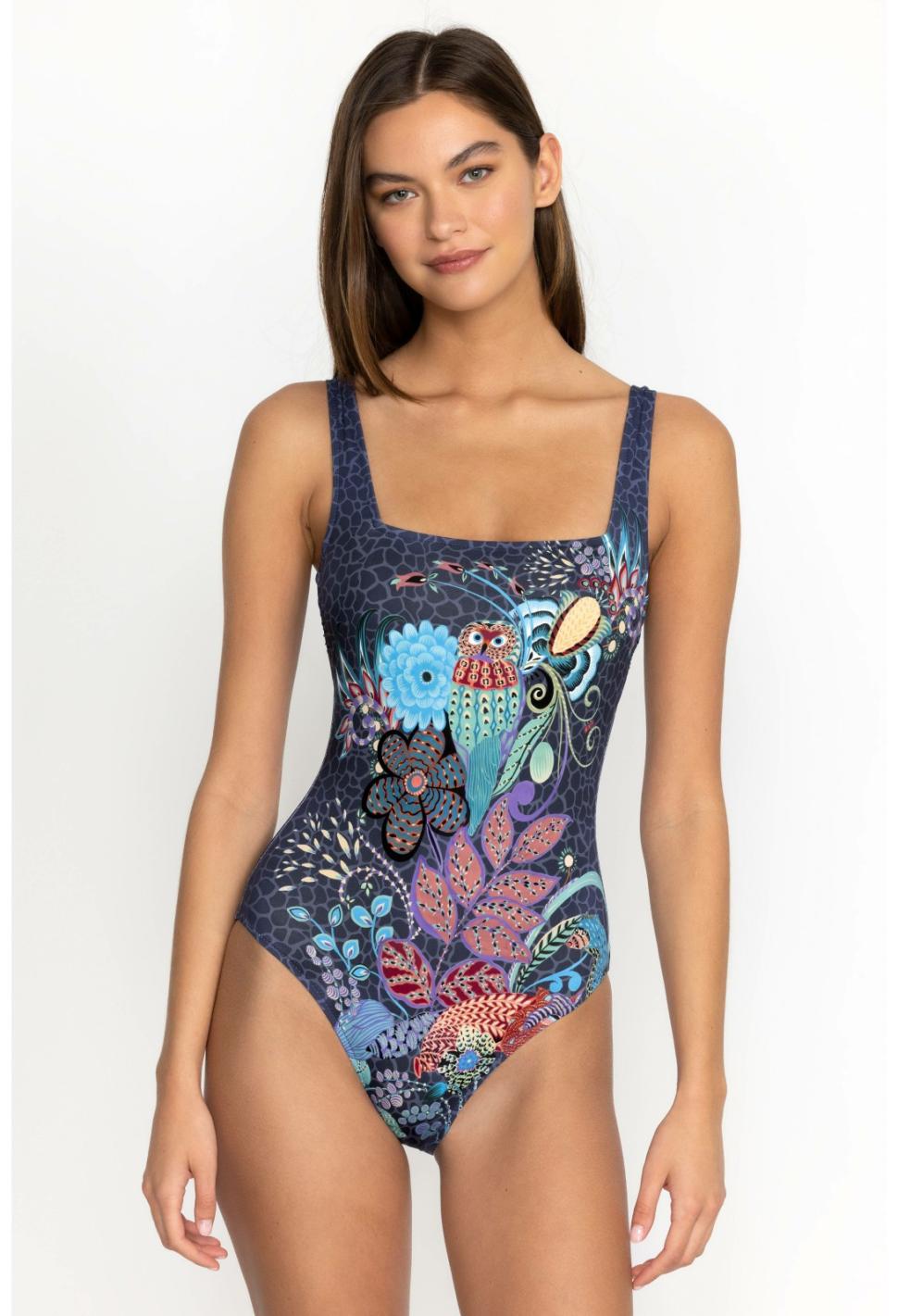 Women One-Pieces | Johnny Was Sea Owl Square Neck One Piece Sea Owl
