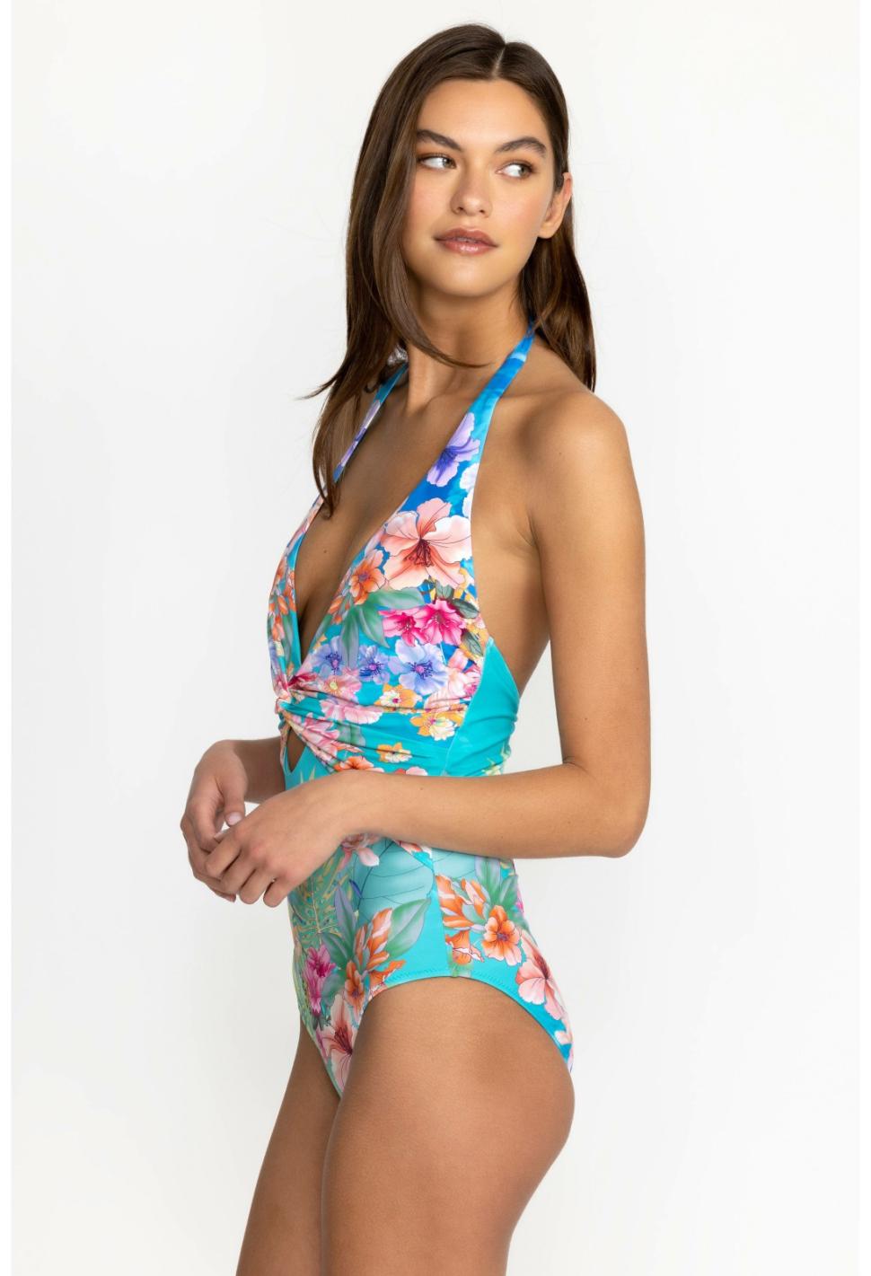 Women One-Pieces | Johnny Was Water Tropic Tie Dye Twist Keyhole One Piece Water Tropic