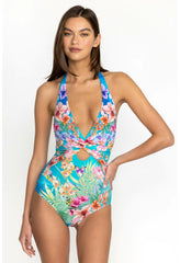 Women One-Pieces | Johnny Was Water Tropic Tie Dye Twist Keyhole One Piece Water Tropic