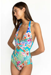 Women One-Pieces | Johnny Was Water Tropic Tie Dye Twist Keyhole One Piece Water Tropic