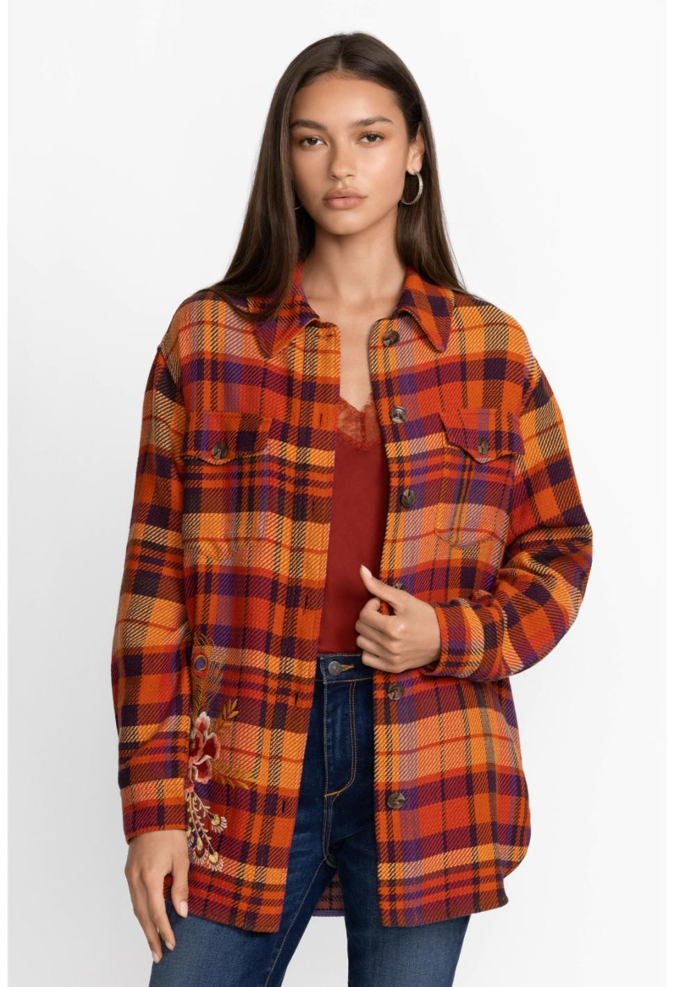 Women Outerwear | Johnny Was Ananke Shirt Jacket Plaid