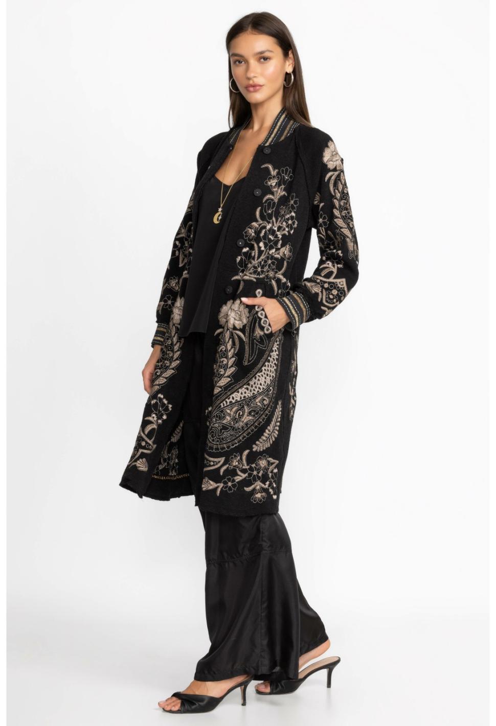 Women Outerwear | Johnny Was Biya Bomber - Leon Black