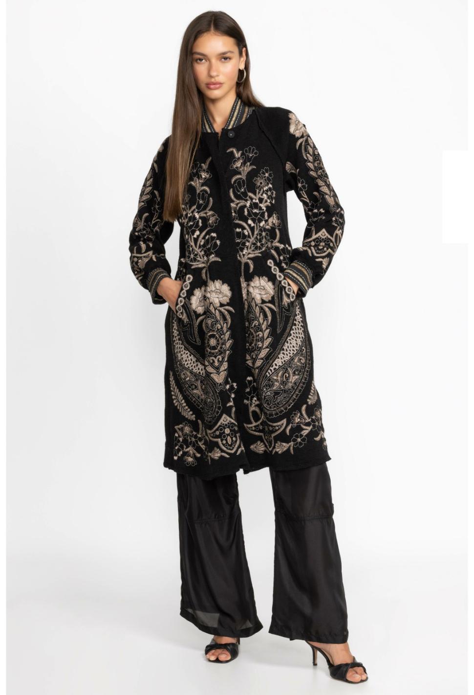 Women Outerwear | Johnny Was Biya Bomber - Leon Black