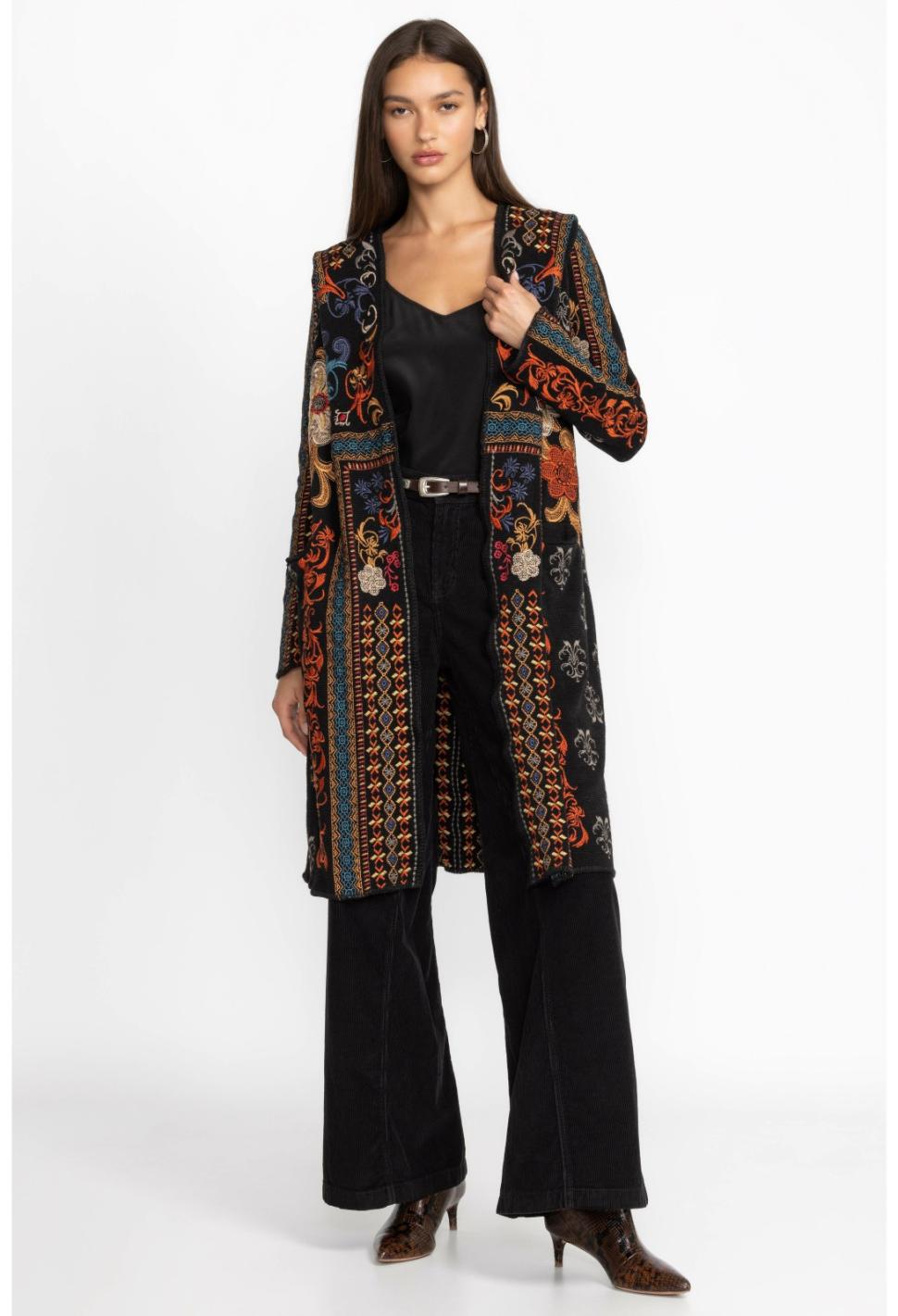 Women Outerwear | Johnny Was Biya Duster - Fabiana Black