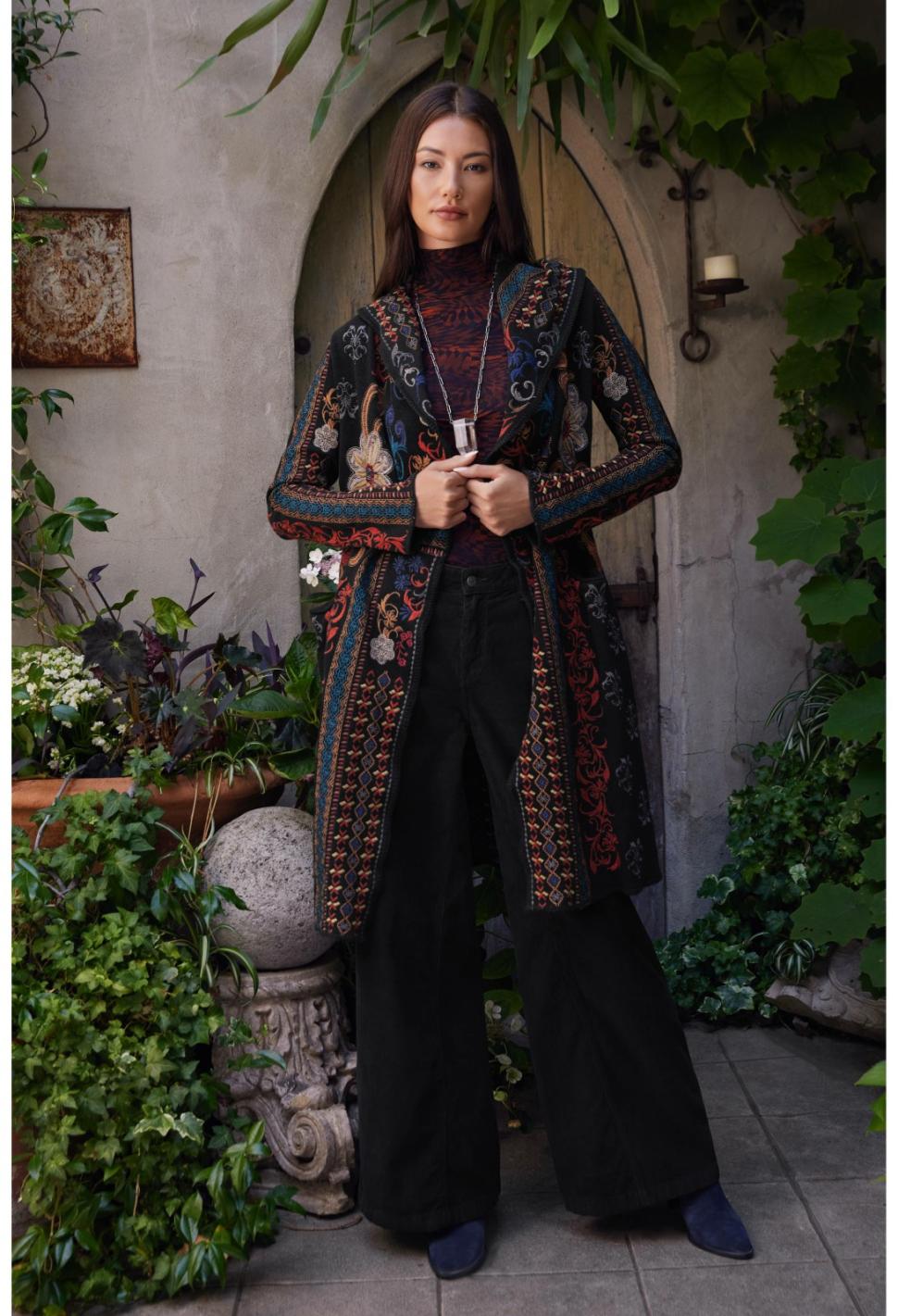 Women Outerwear | Johnny Was Biya Duster - Fabiana Black