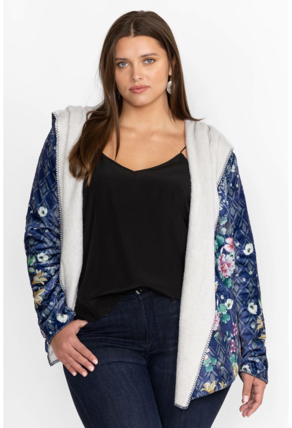 Women Outerwear | Johnny Was Bursting Echo Sherpa Jacket Bursting