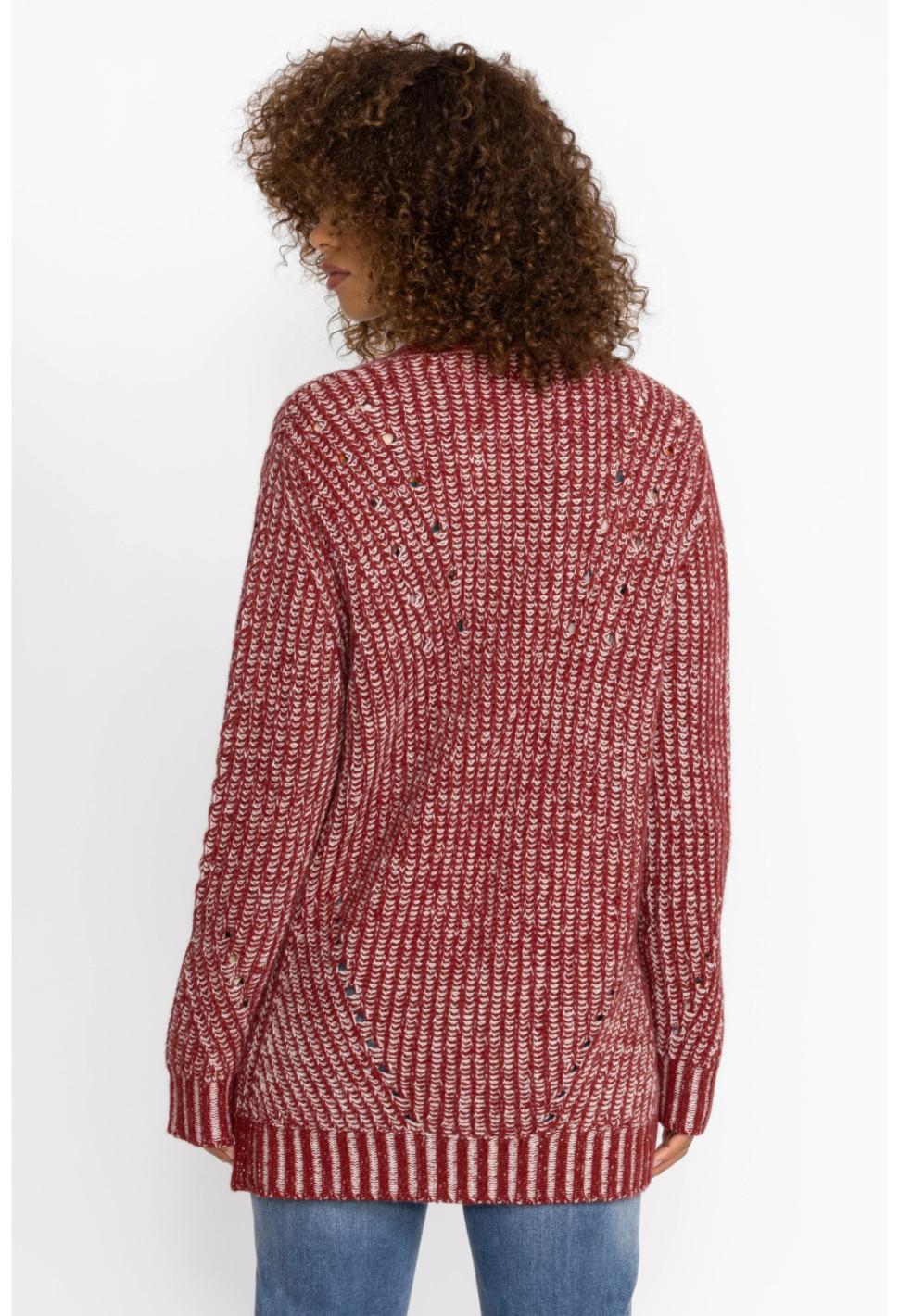 Women Outerwear | Johnny Was Calme Drop Needle Cardigan Red