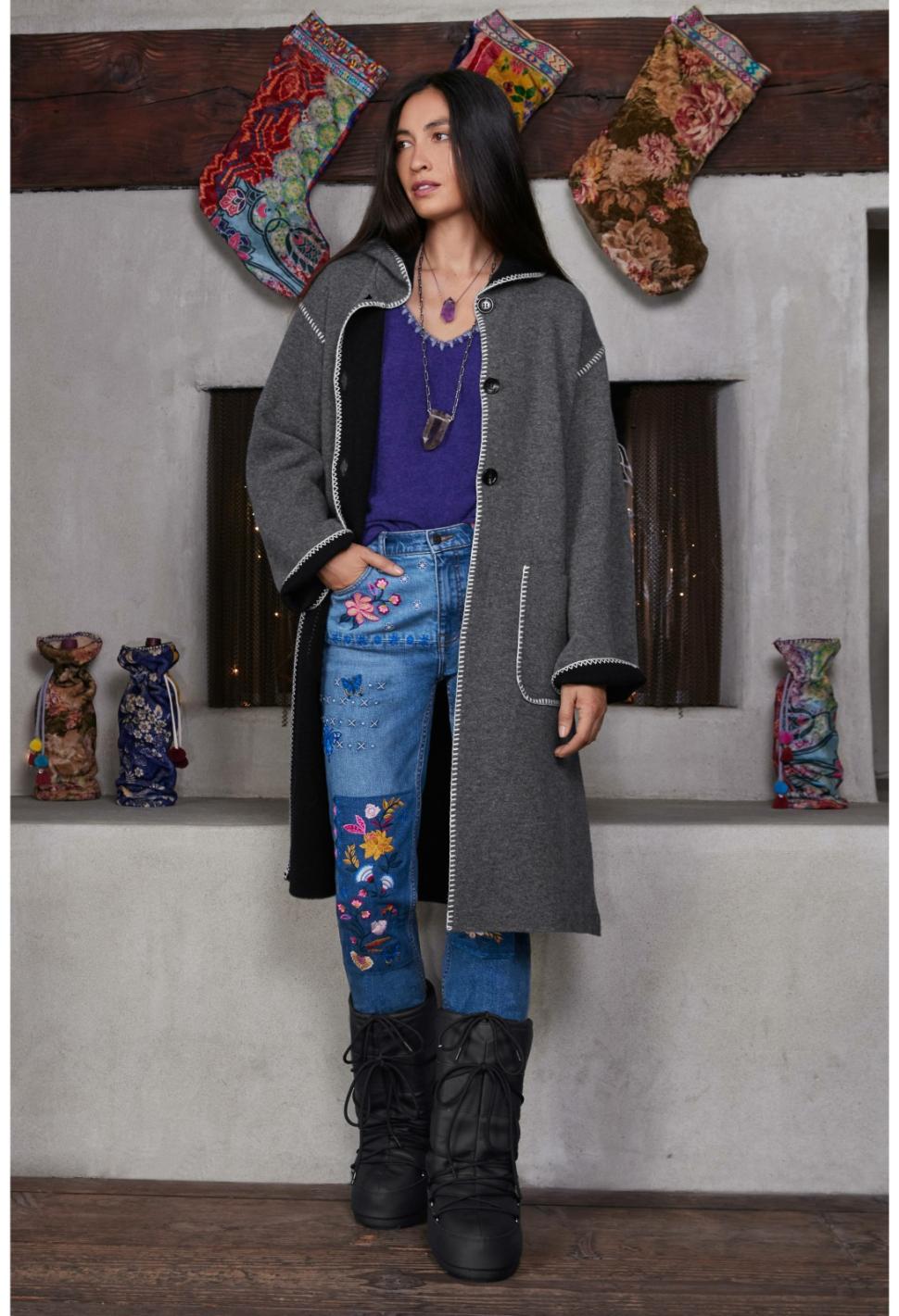 Women Outerwear | Johnny Was Calme Wool Coat Black