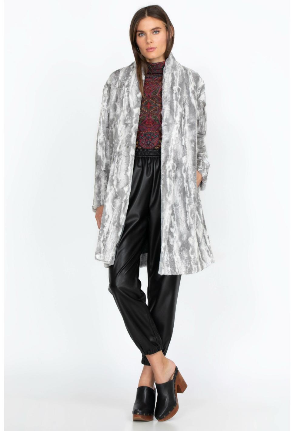 Women Outerwear | Johnny Was Cloud Faux Fur Jacket Cloud