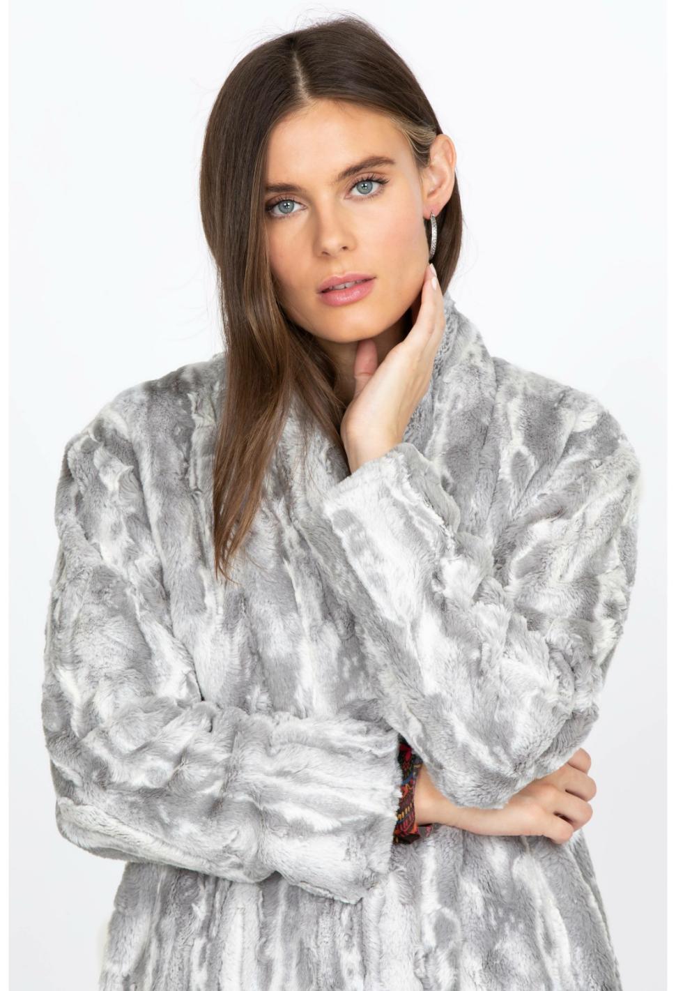 Women Outerwear | Johnny Was Cloud Faux Fur Jacket Cloud