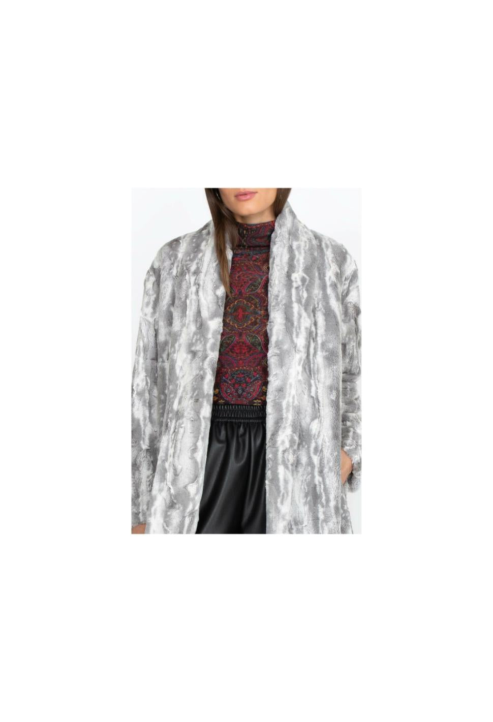 Women Outerwear | Johnny Was Cloud Faux Fur Jacket Cloud