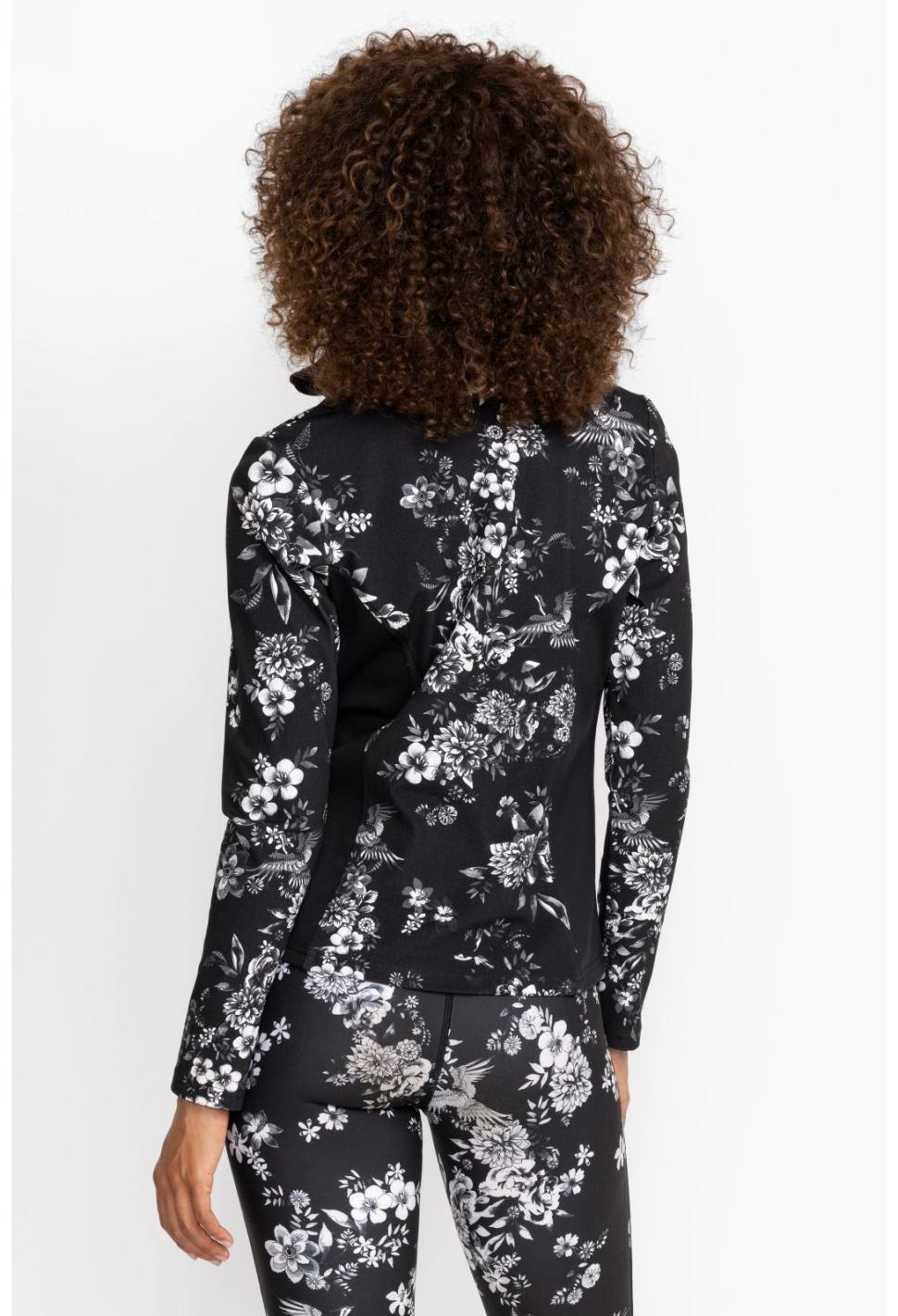 Women Outerwear | Johnny Was Dreamer Blocked Athletic Mock Neck Pullover Charcoal Dreamer