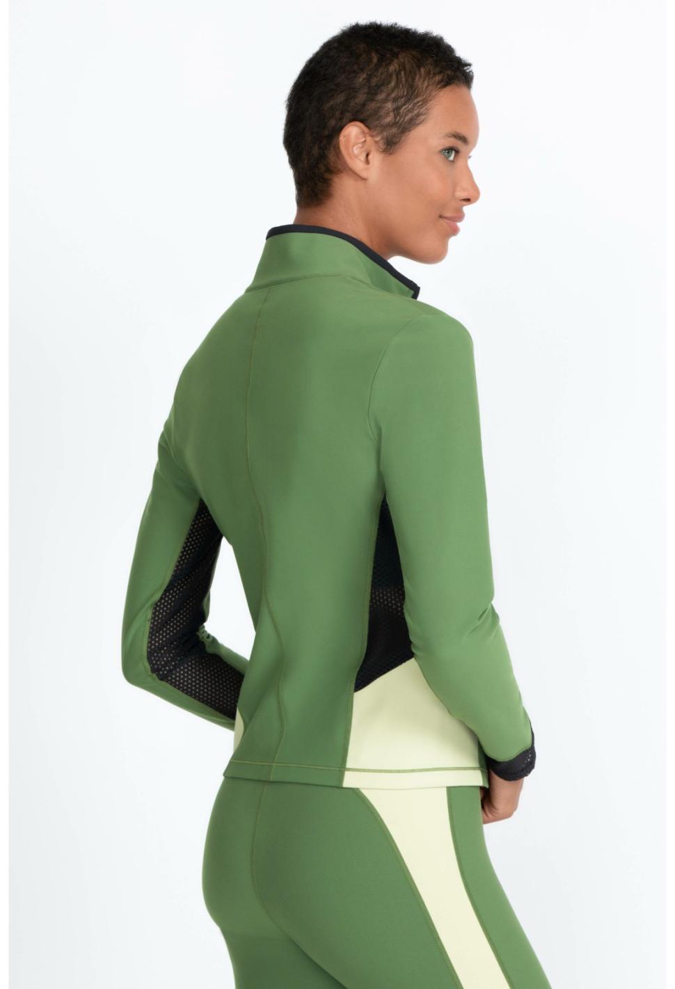 Women Outerwear | Johnny Was Endurance Mesh Zip Jacket Bronze Green
