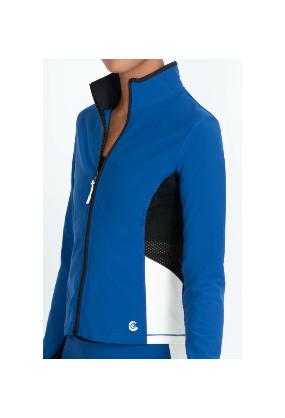 Women Outerwear | Johnny Was Endurance Mesh Zip Jacket True Blue