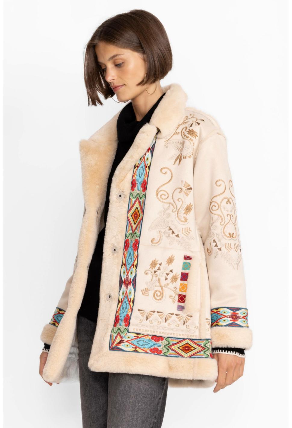 Women Outerwear | Johnny Was Hepburn Ski Fur Coat Cream