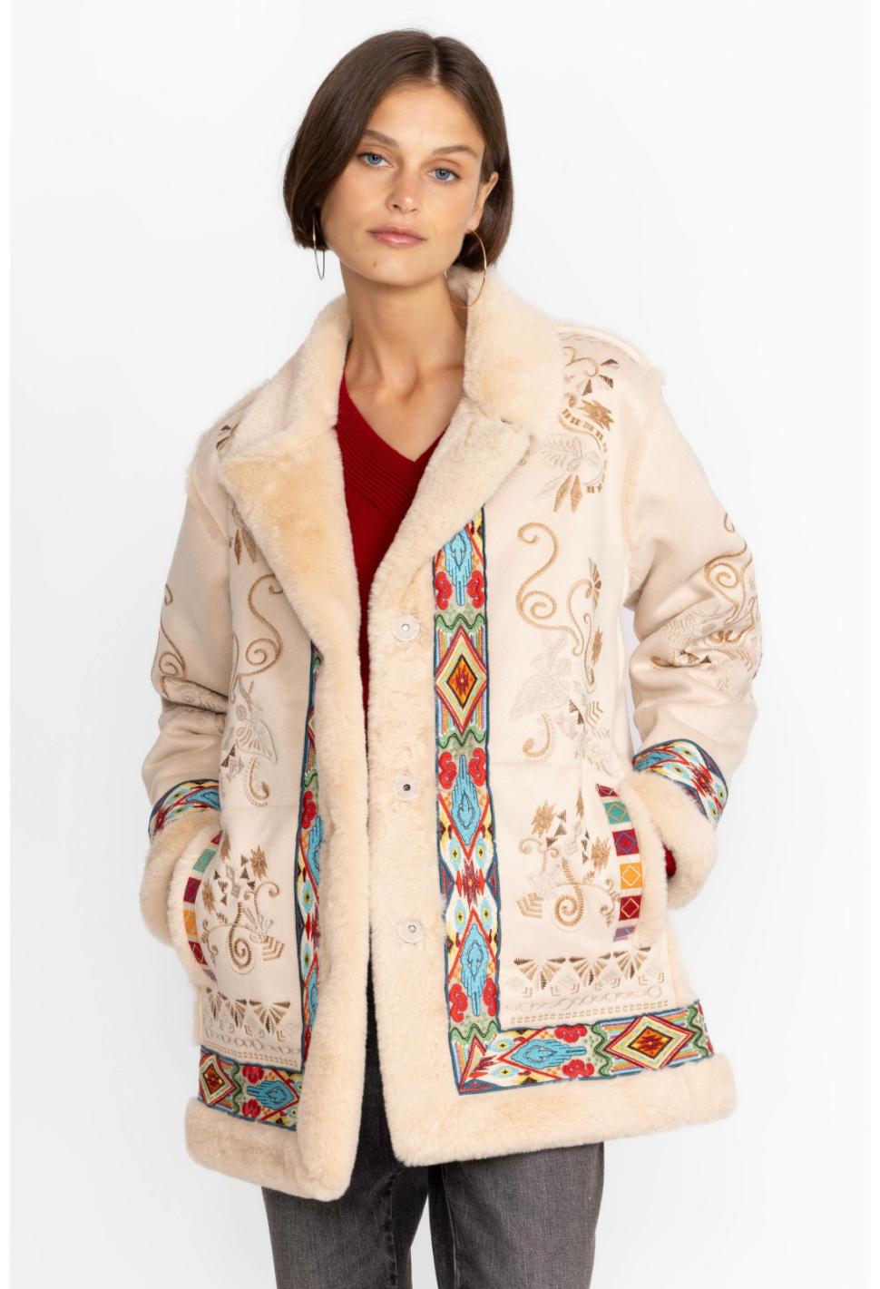 Women Outerwear | Johnny Was Hepburn Ski Fur Coat Cream