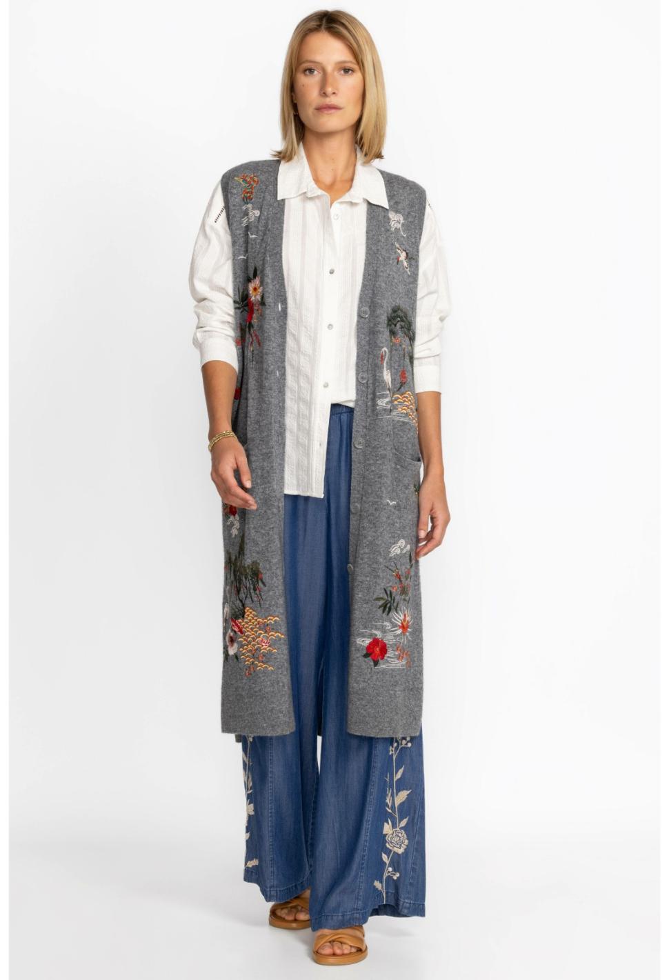 Women Outerwear | Johnny Was Heron Vest Gray