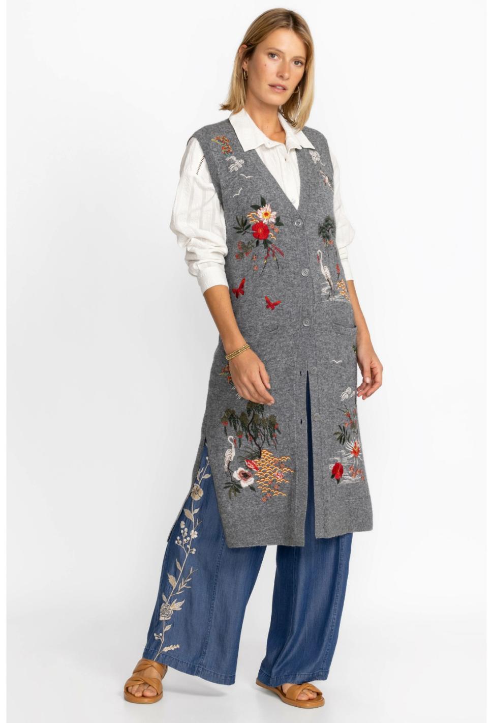 Women Outerwear | Johnny Was Heron Vest Gray