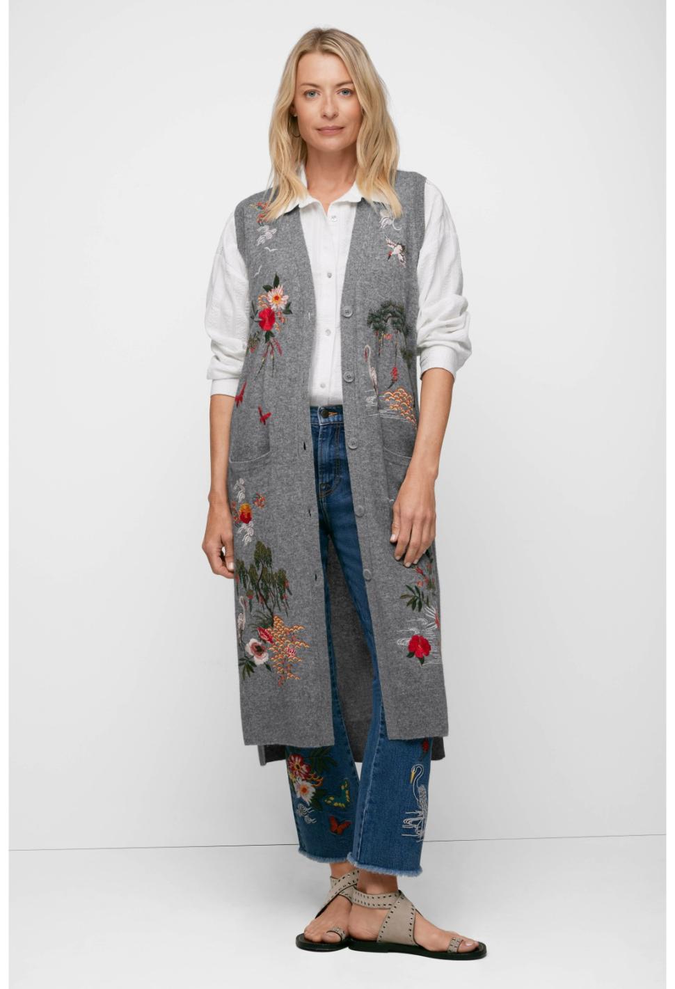 Women Outerwear | Johnny Was Heron Vest Gray