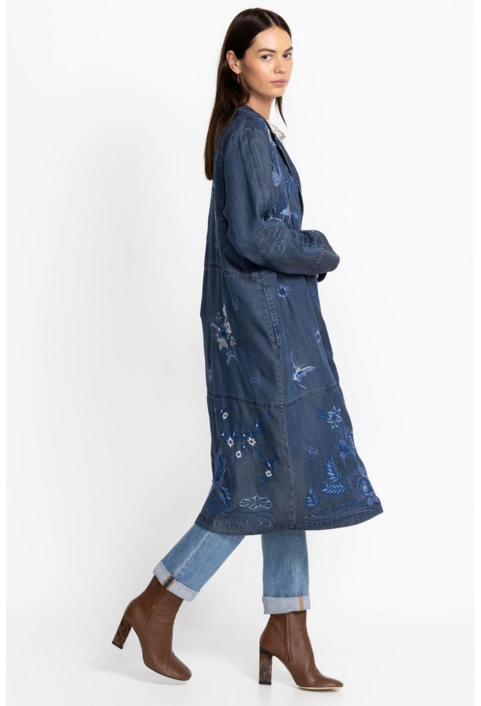 Women Outerwear | Johnny Was Jazmine Duster Coat Denim Blue