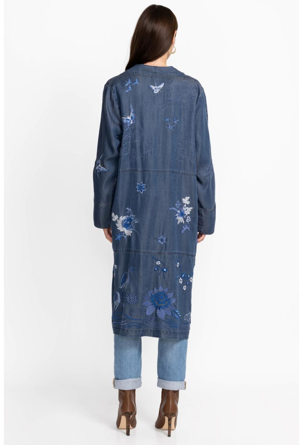 Women Outerwear | Johnny Was Jazmine Duster Coat Denim Blue