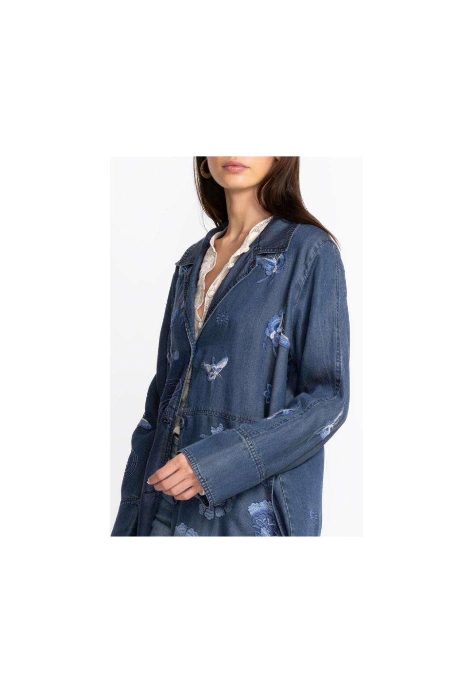 Women Outerwear | Johnny Was Jazmine Duster Coat Denim Blue