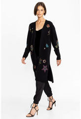 Women Outerwear | Johnny Was Ladie Rhinestone Cardigan Black
