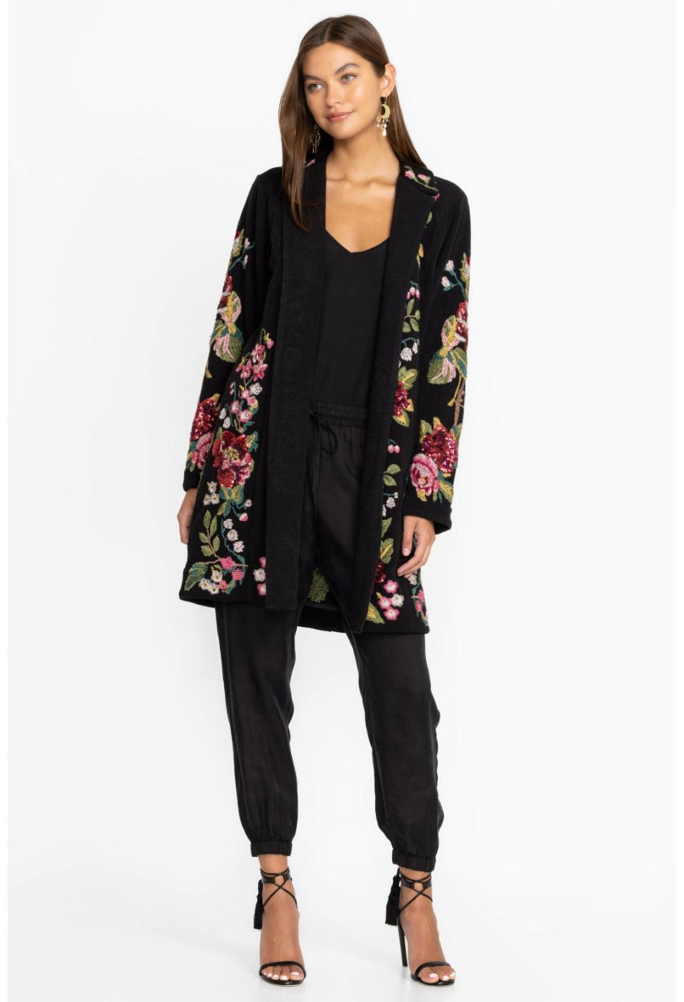 Women Outerwear | Johnny Was Lois Sequin Blazer Black