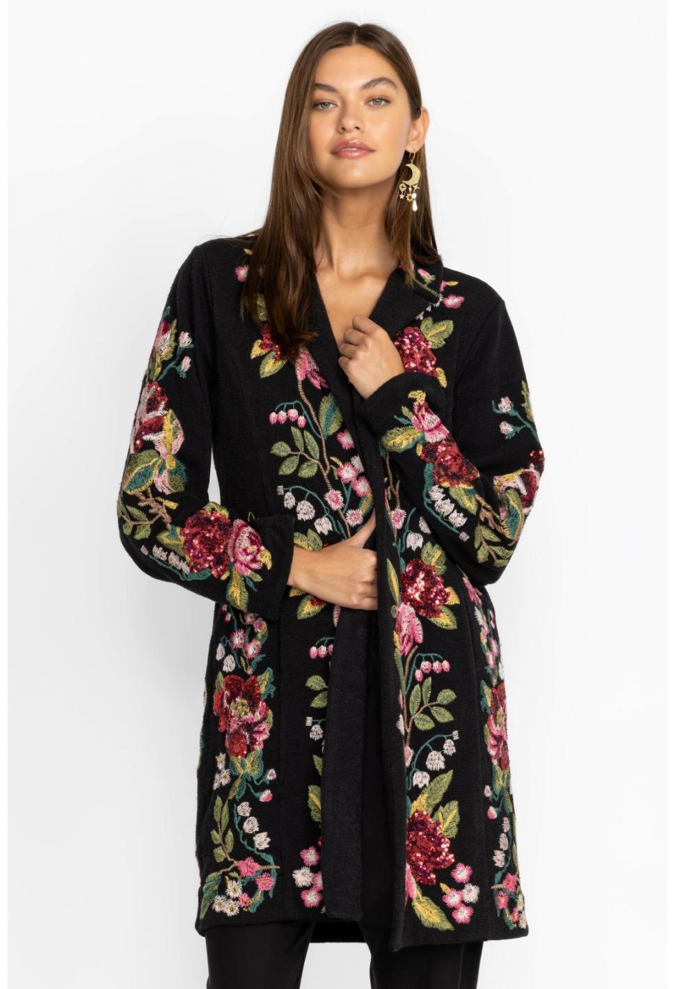 Women Outerwear | Johnny Was Lois Sequin Blazer Black