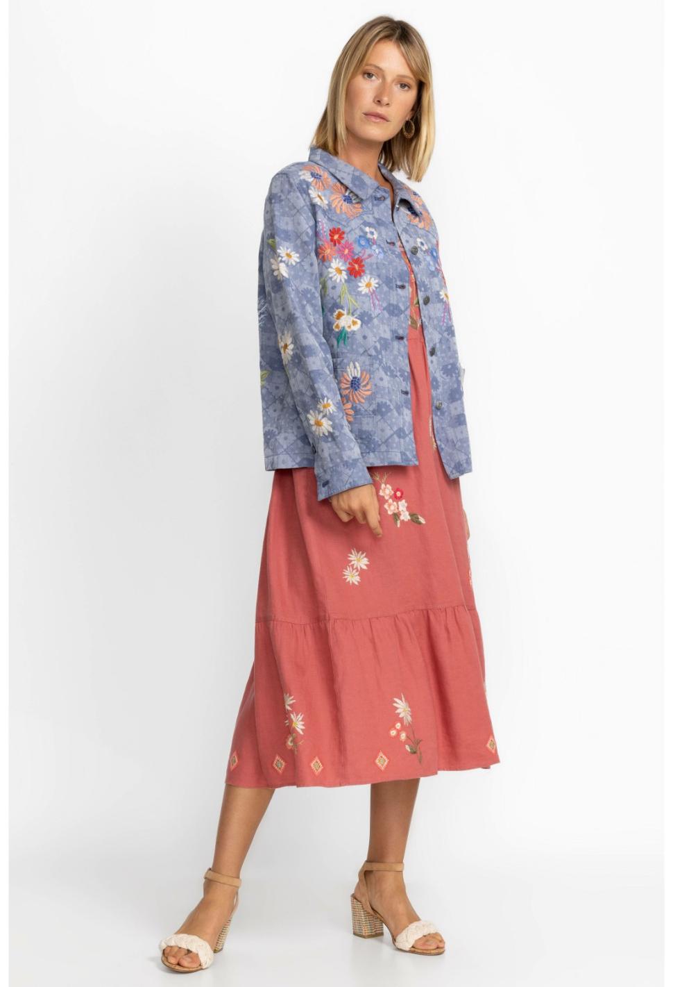 Women Outerwear | Johnny Was Marissa Western Worker Jacket Denim Blue