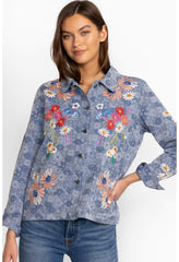 Women Outerwear | Johnny Was Marissa Western Worker Jacket Denim Blue