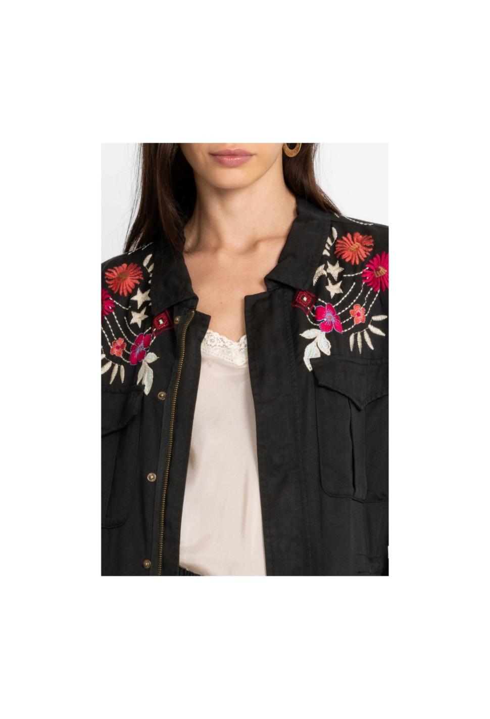 Women Outerwear | Johnny Was Mika Paris Drawstring Military Jacket Black