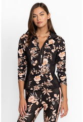 Women Outerwear | Johnny Was Nido Blocked Athletic Mock Neck Pullover Nido