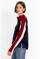 Women Outerwear | Johnny Was Ski Quarter Zip Pullover Navy