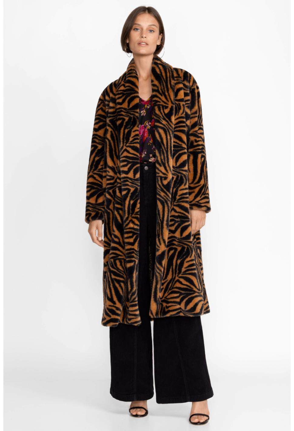 Women Outerwear | Johnny Was Sonora Faux Fur Long Coat Sonora