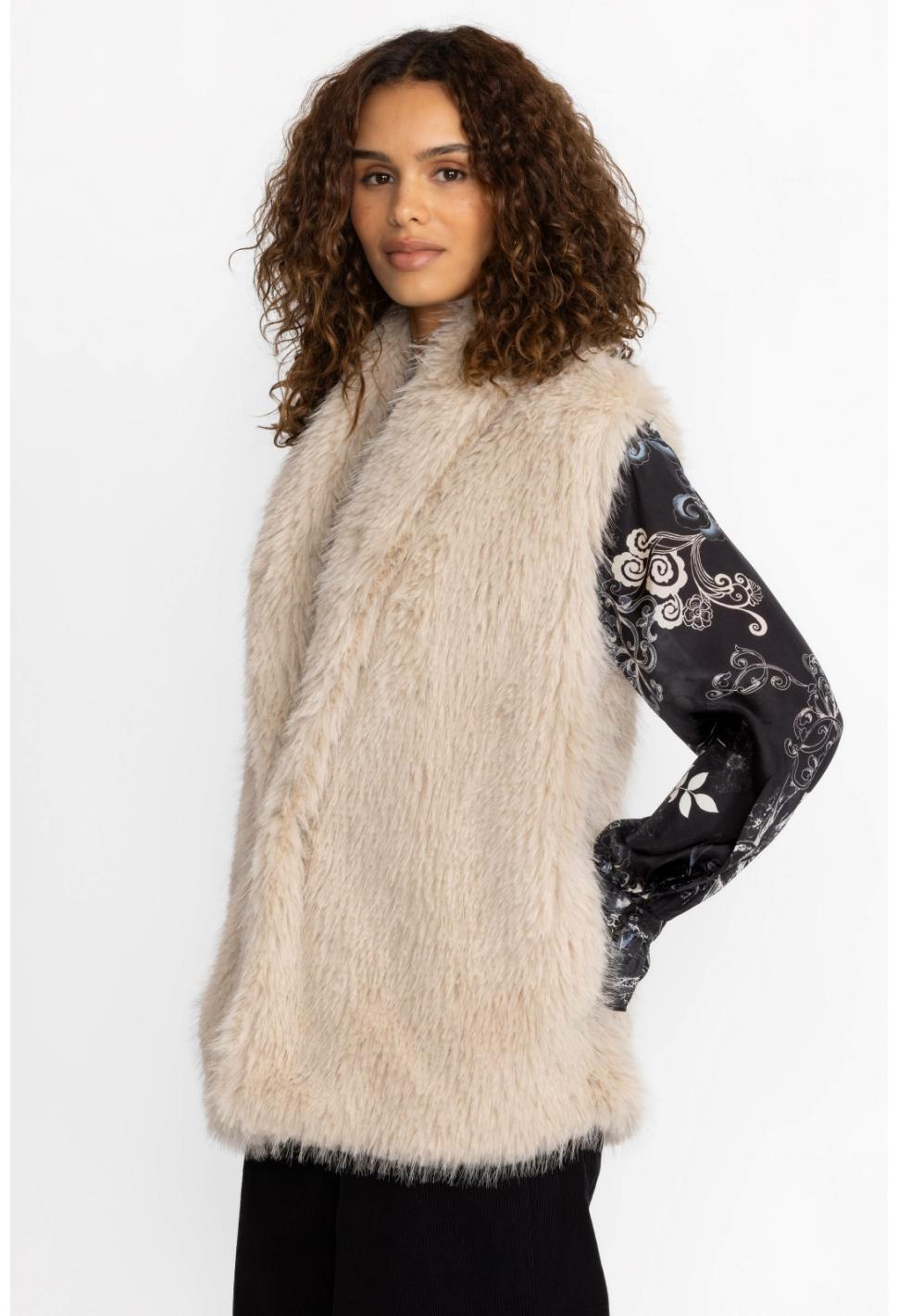 Women Outerwear | Johnny Was Topper Faux Fur Vest Multi