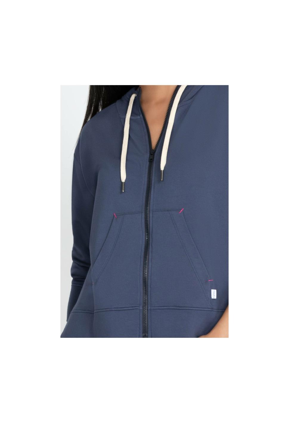 Women Outerwear | Johnny Was Zip Hoodie Side Slits Outer Space